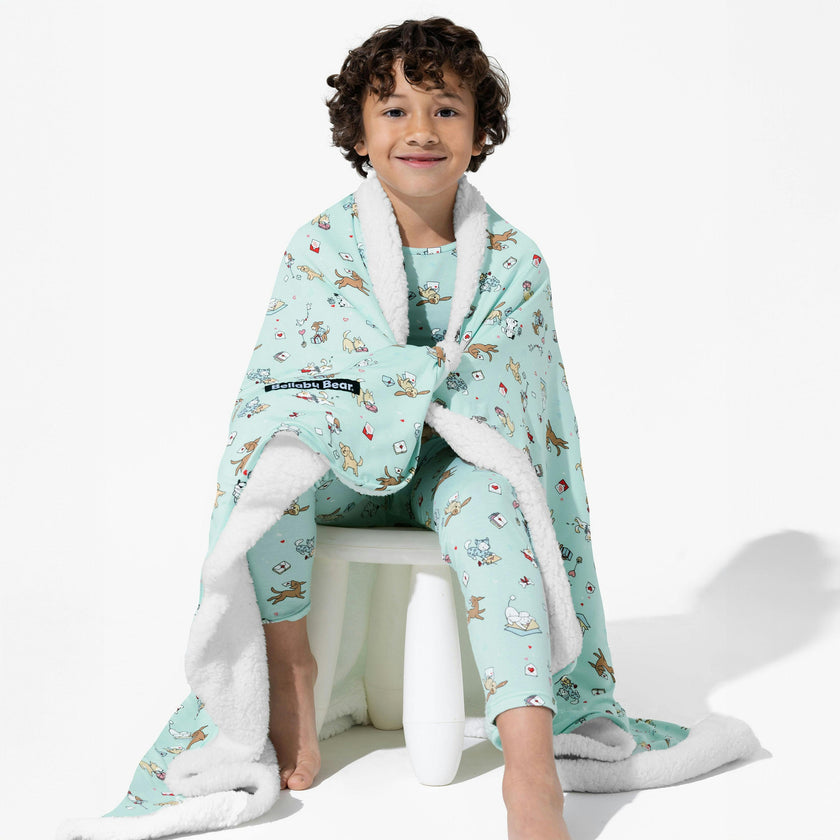 Valentines Pups Bamboo Kids Pajamas