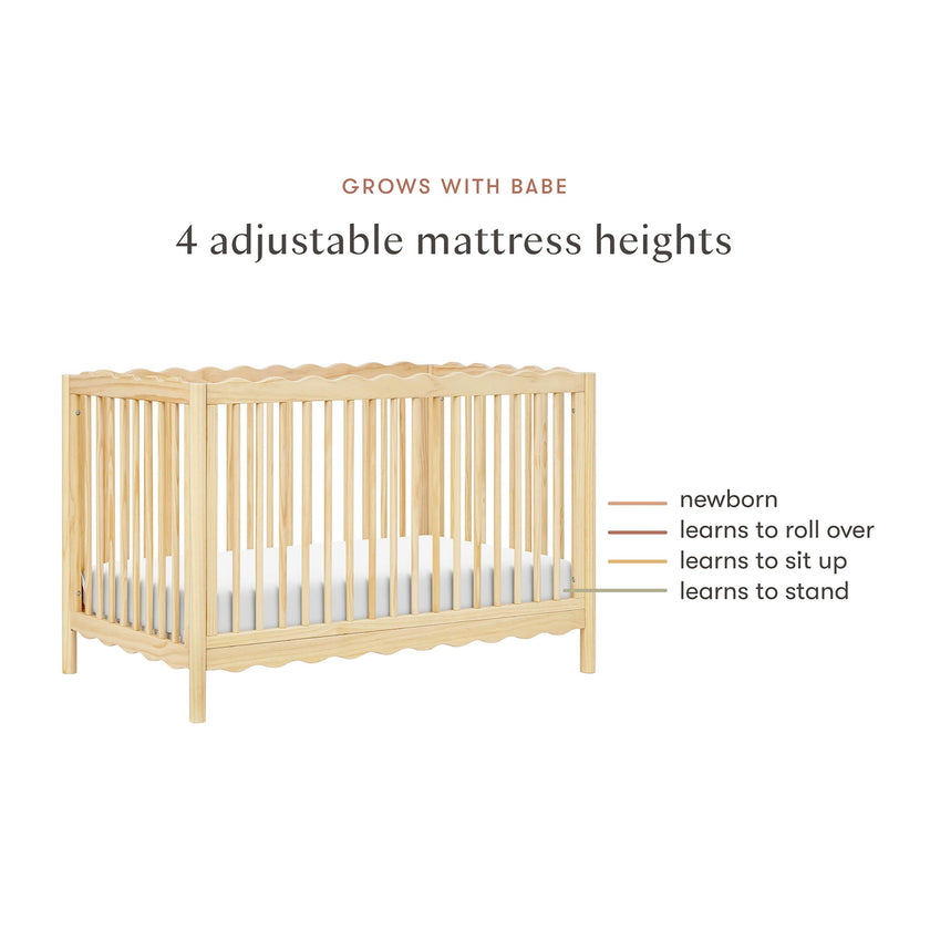 Babyletto Swell 4-in-1 Convertible Crib with Toddler Bed Conversion Kit