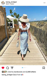 Wildflower Sun Hat (PreOrder Shipping June 15th) - Red Wide & Short Grosgrain Ribbon