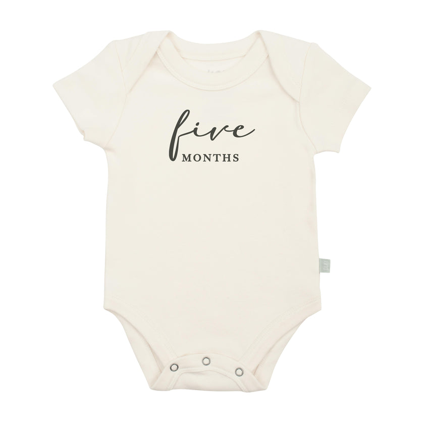 graphic bodysuit | five months milestone charcoal