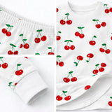 Kids and Toddlers 2 Pack Candy/Cherries Long Sleeve Snug Fitted Pajamas
