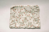 Lilac Vine Scroll Timeless Floral Ruffle Zipper Pouch