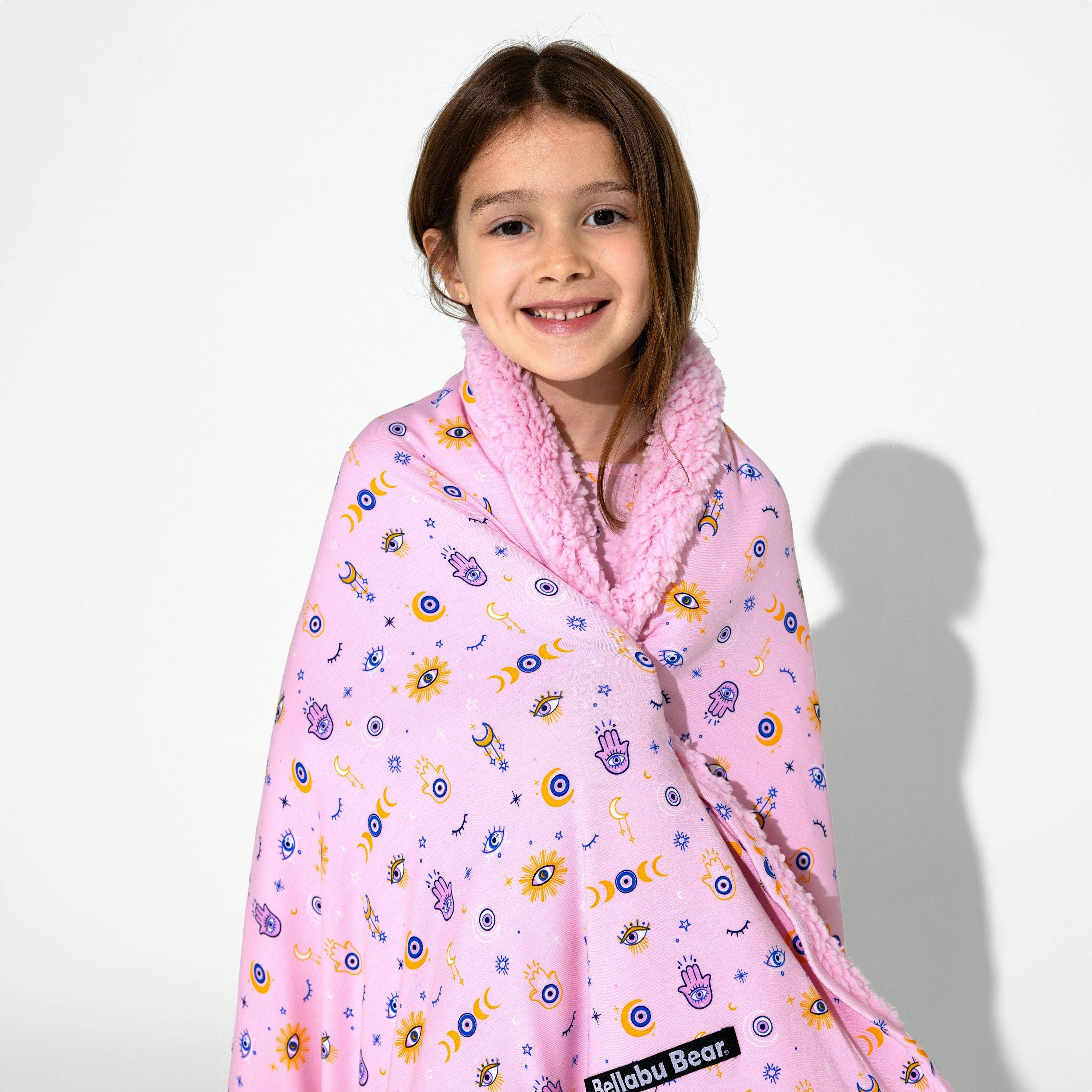 The Eye Pink Bamboo Sherpa Blanket