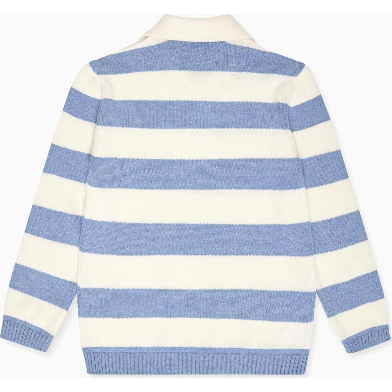 Blue Stripe Brio Cotton Boy Jumper