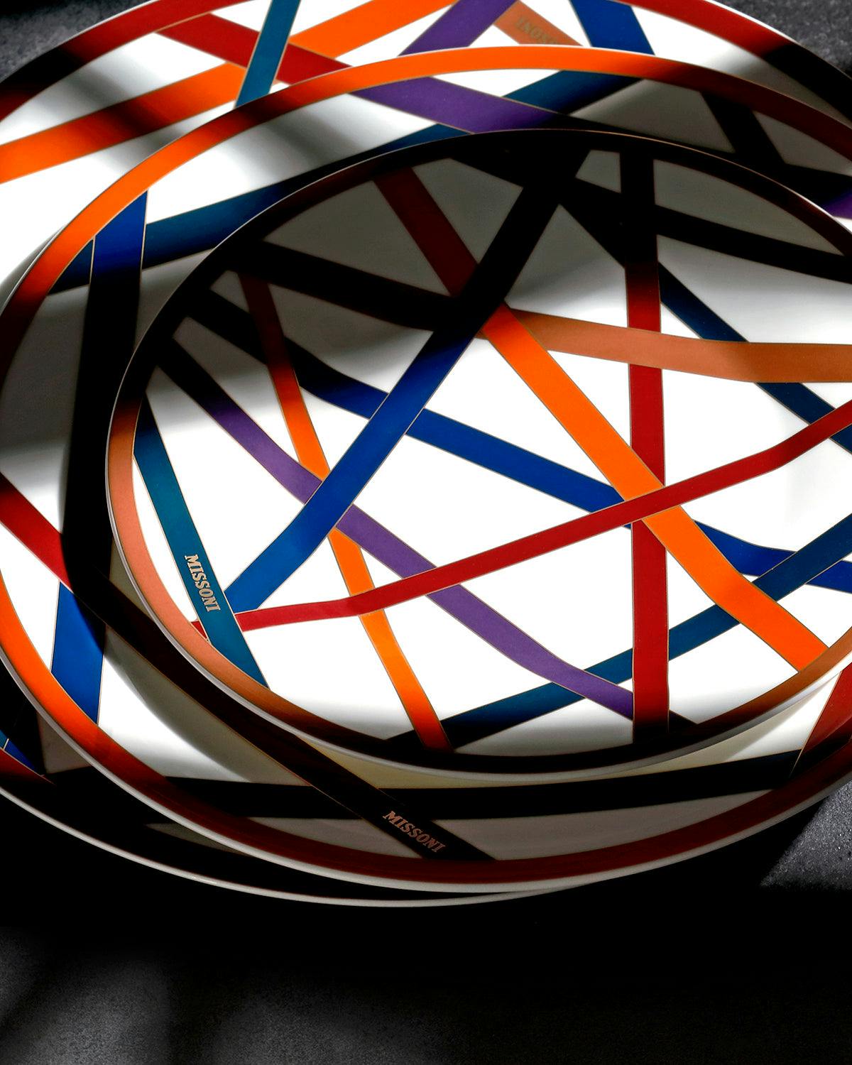 Dessert Plates NASTRI Set of 2  Multicolor diam. 8.5