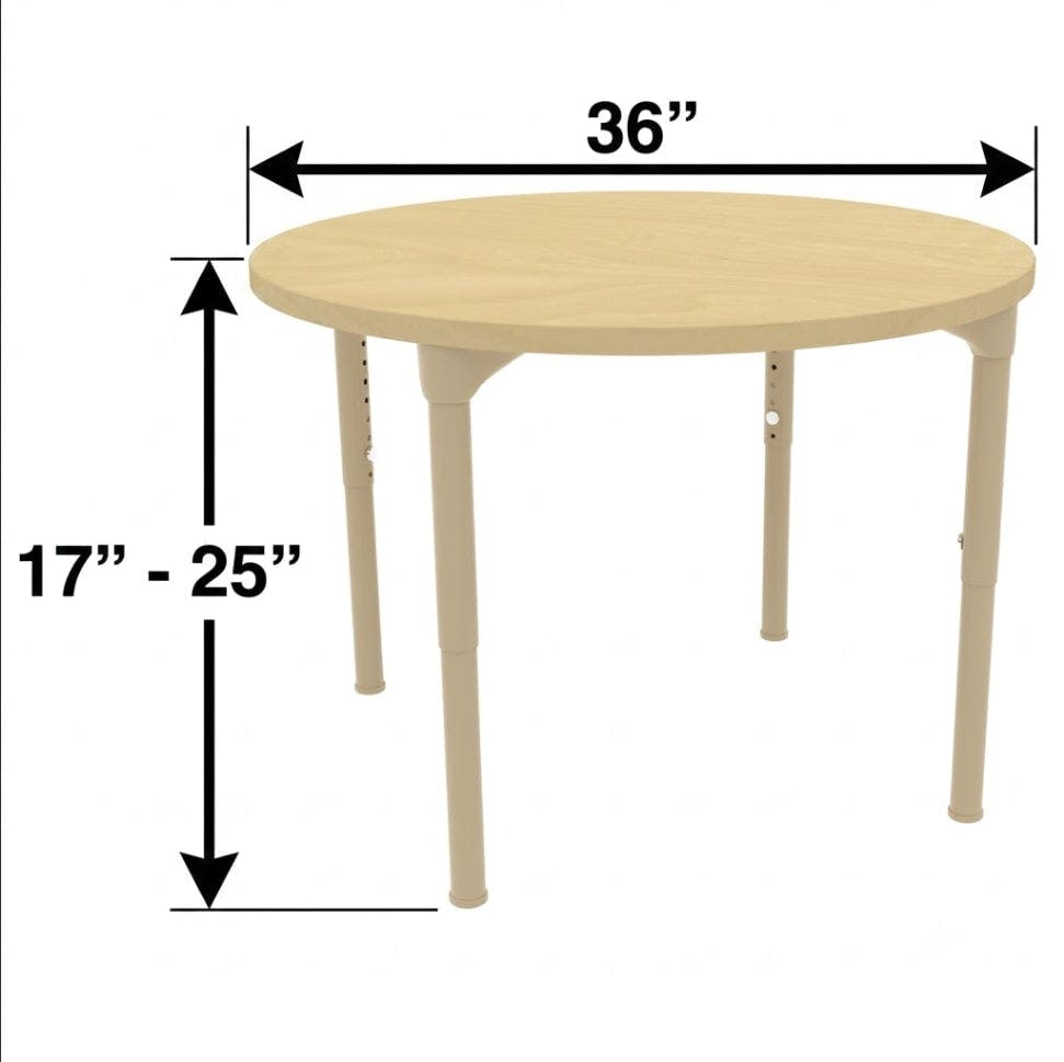 Round Adjustable Kids Table – 36