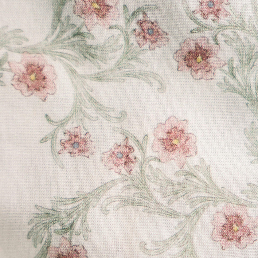 Lilac Vine Scroll Timeless Floral Ruffle Zipper Pouch
