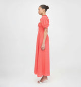 The Scarlett Nap Dress - Coral Daisy Broderie