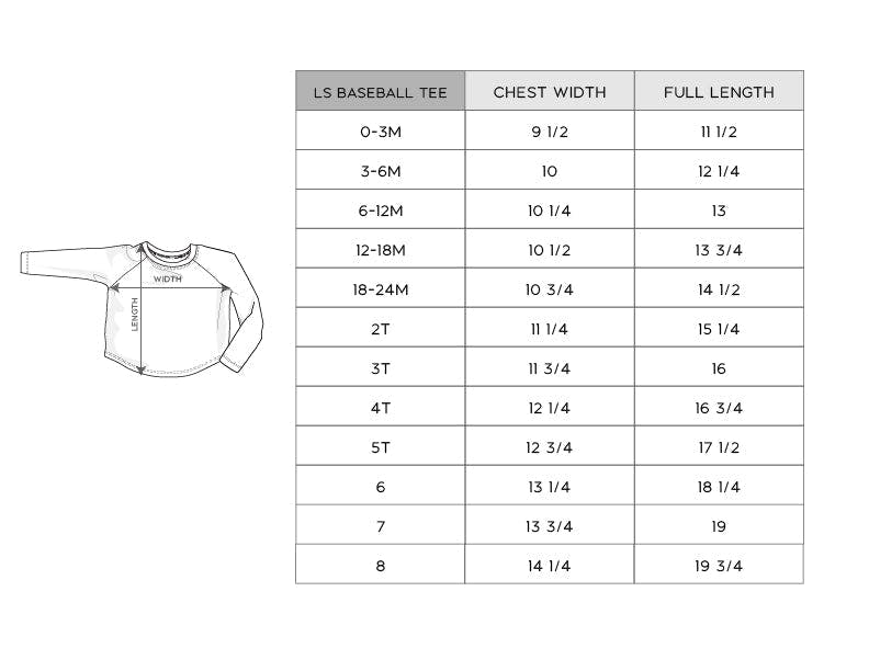 Girls Long Sleeve Baseball Tee in Totally Limited Edition