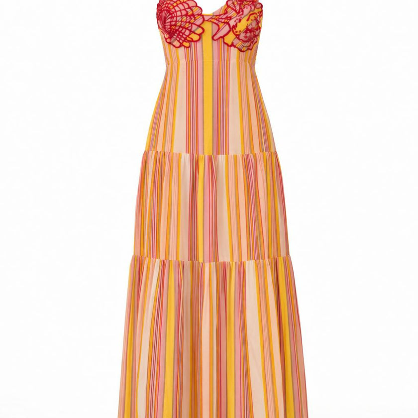 Taylor Candy Stripe Midi Dress