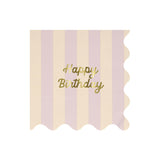 Stripe Happy Birthday Large Napkins