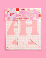 Gingham Birthday Banner - pre-strung banner
