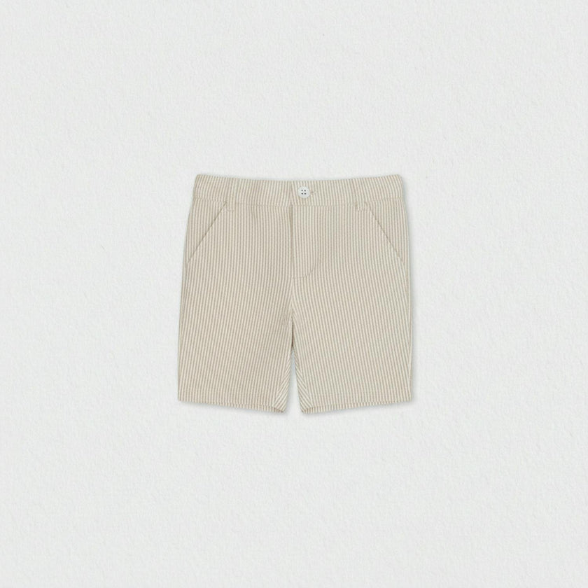 Bob Baby Shorts Cotton, Beige Stripe