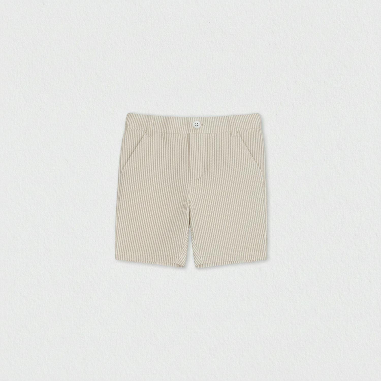 Bob Baby Shorts Cotton, Beige Stripe
