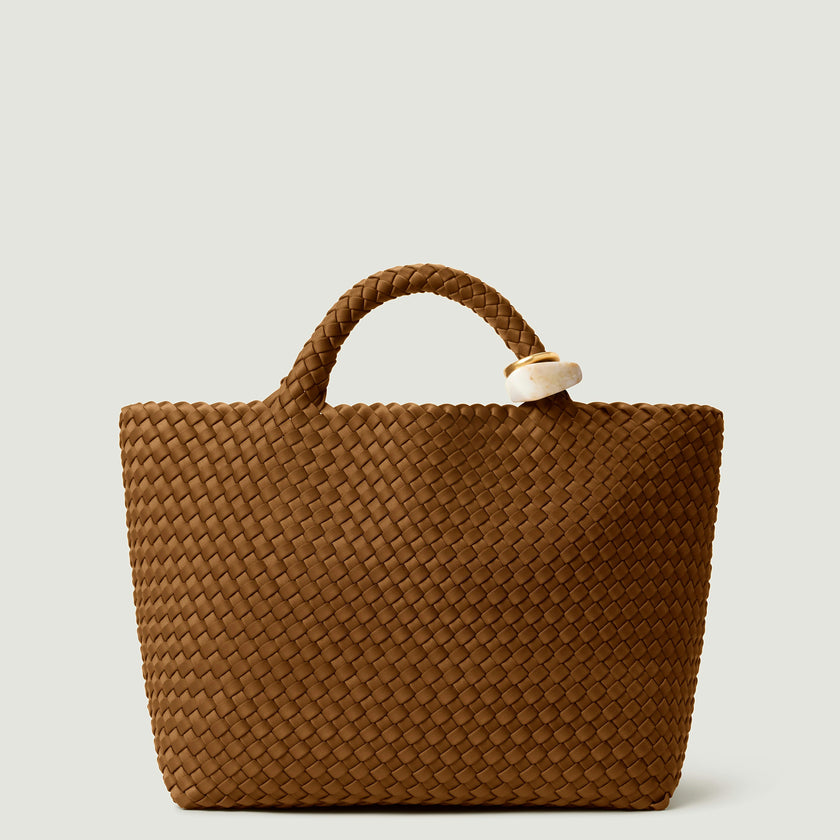 St. Barths Medium Tote Beads | Teak