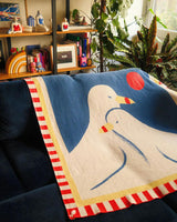 Lovebirds Knit Throw Blanket