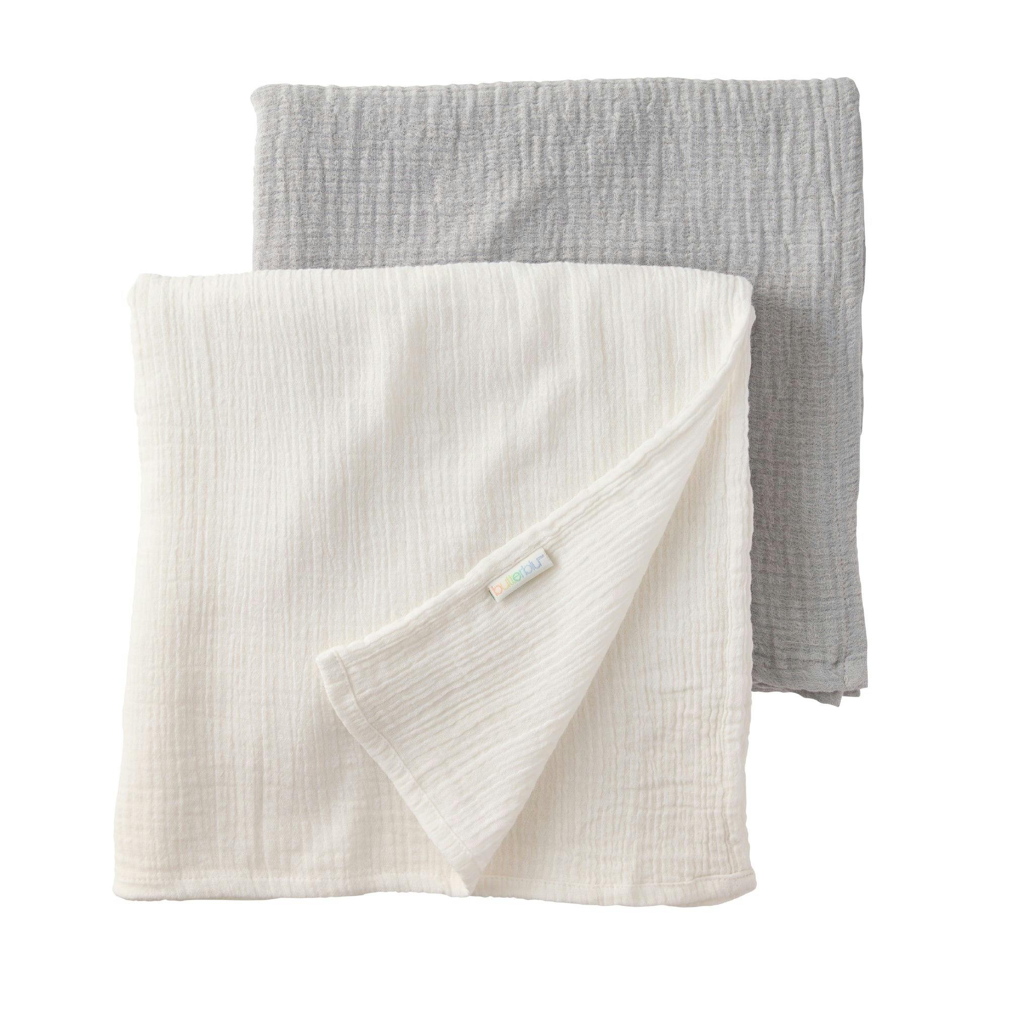 SWOON 2-Pack Crinkle Muslin Baby Swaddle Blanket