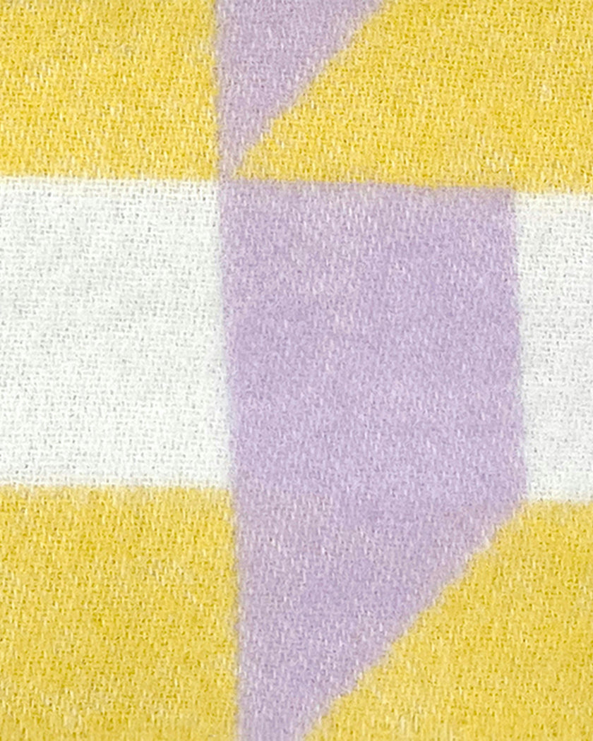 Blanket CUBICS Lilac / Sun Print 4.25 x 6.5ft
