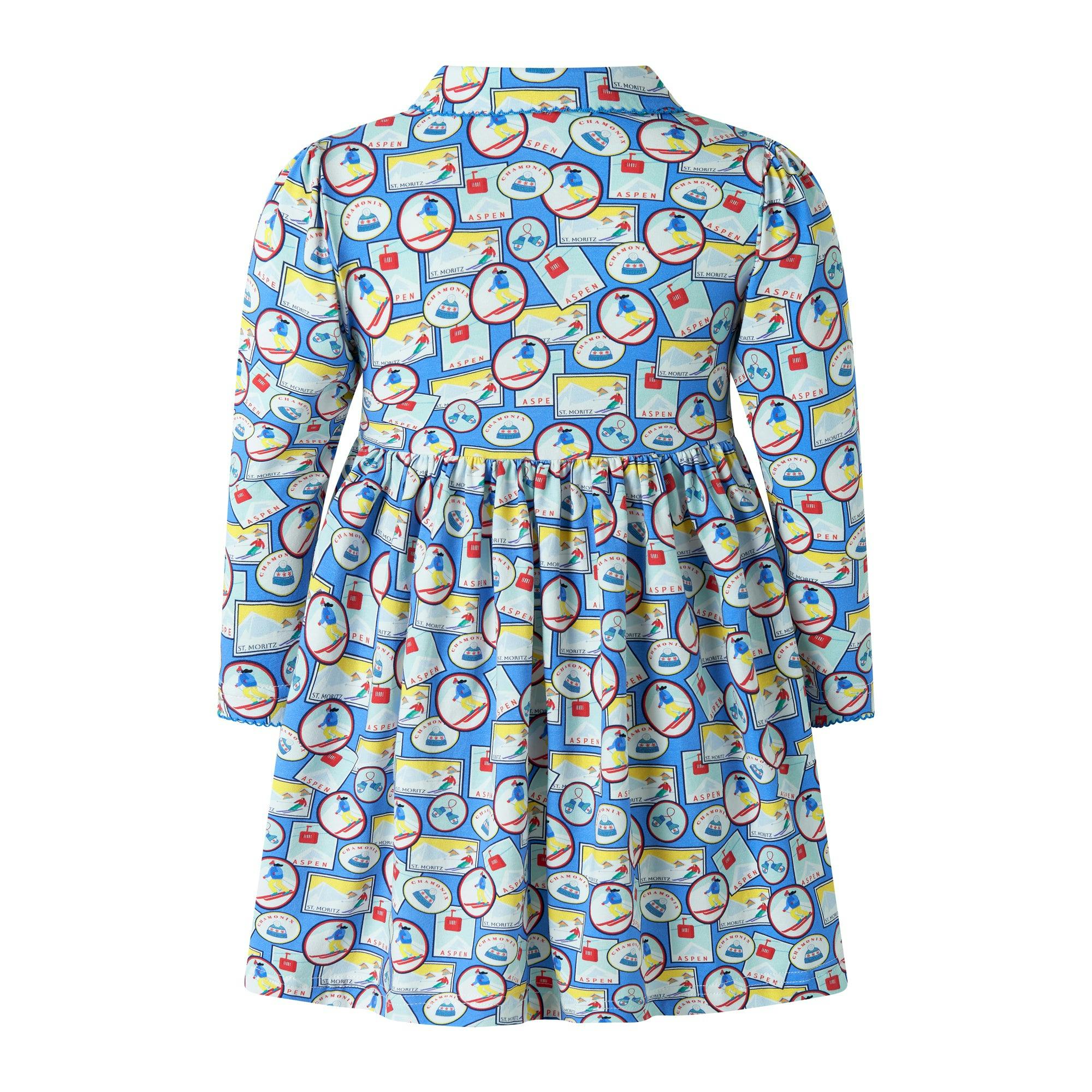 Travel Print Jersey Dress