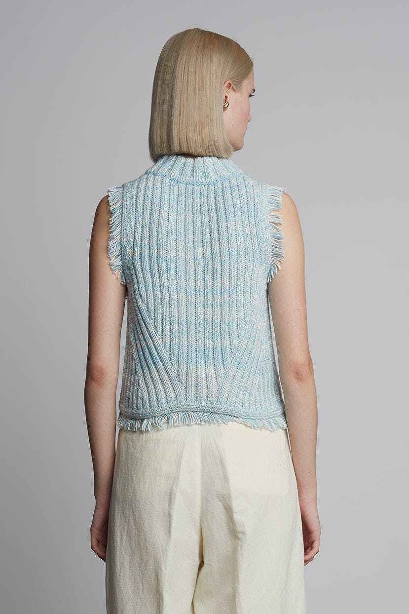 BRIA TANK | IVORY/ROBIN EGG BLUE TWEED | LAST ONE!