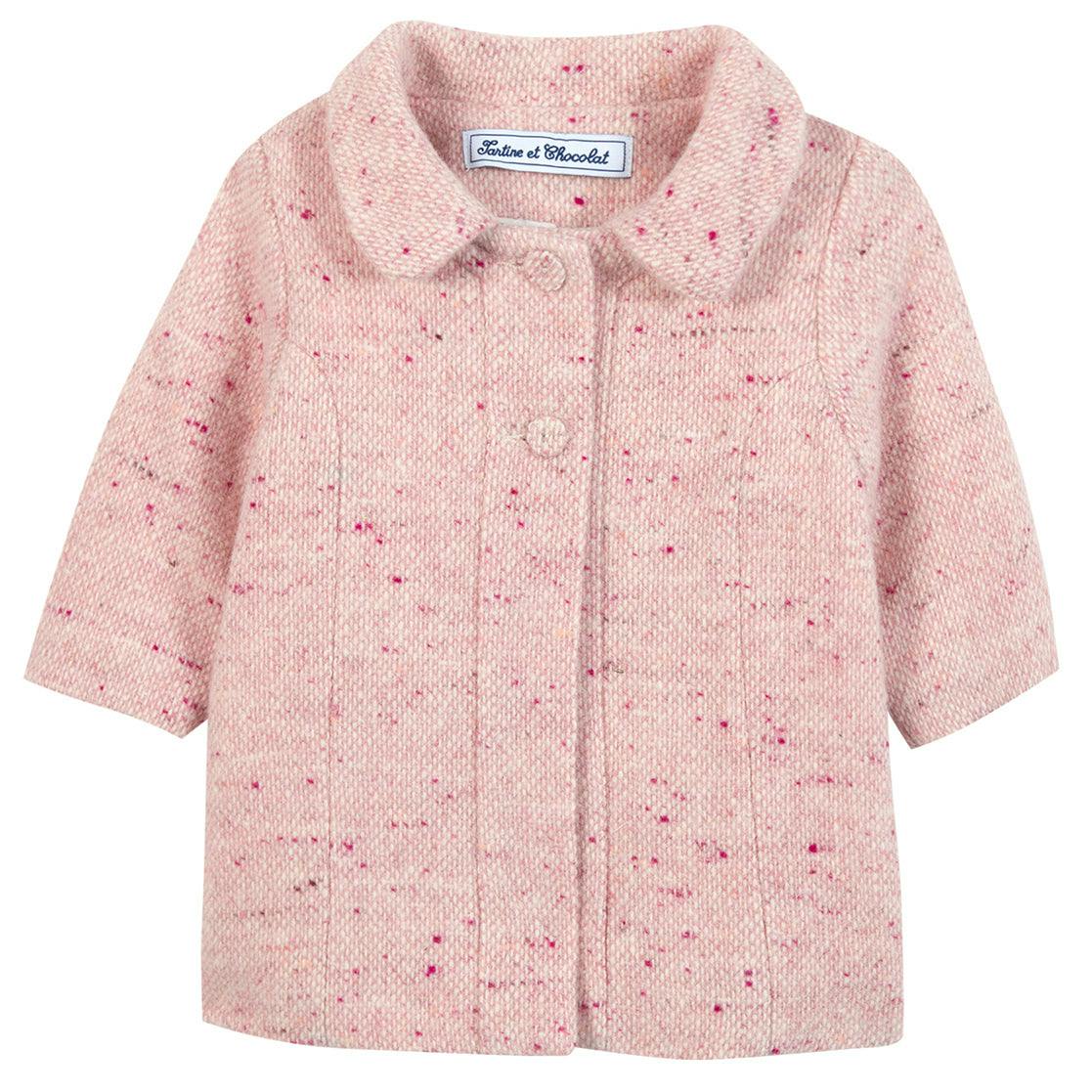 TARTINE ET CHOCOLAT GIRL COAT - LIGHT PINK
