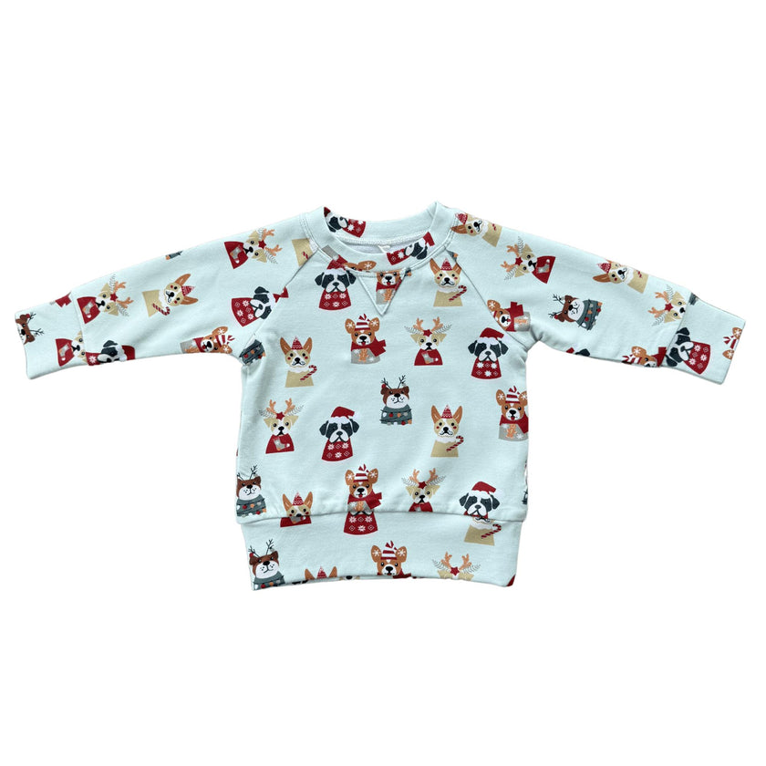 Boys Raglan Sweatshirt in Christmas Truck