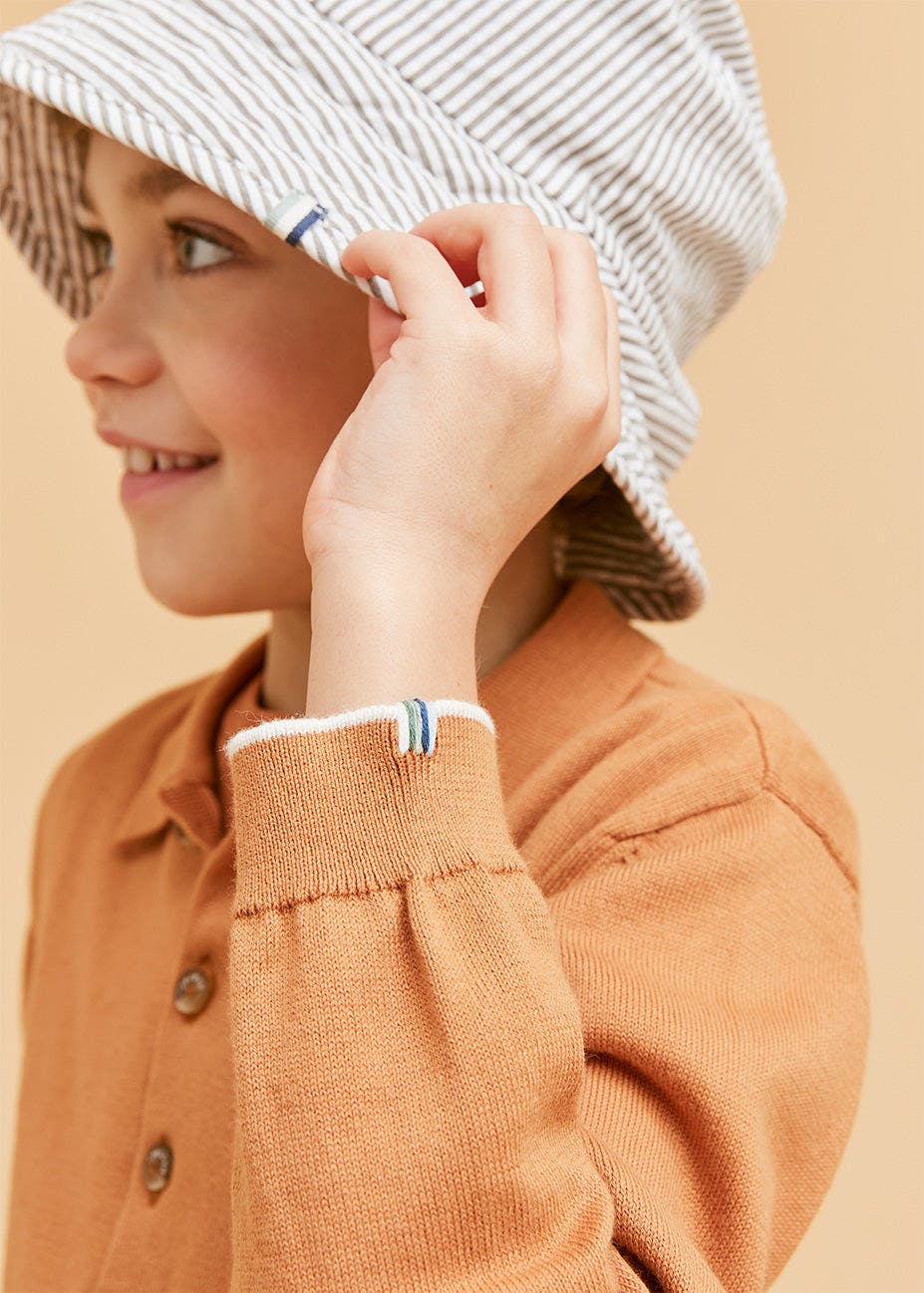 Seersucker Beach Hat