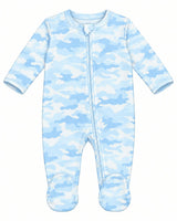 Baby Footie - Blue Camo