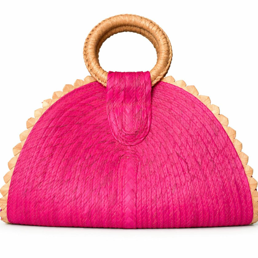 Fuchsia Blossom Palm Purse