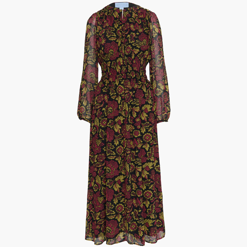 The Rosely Dress - Black Palampore Floral