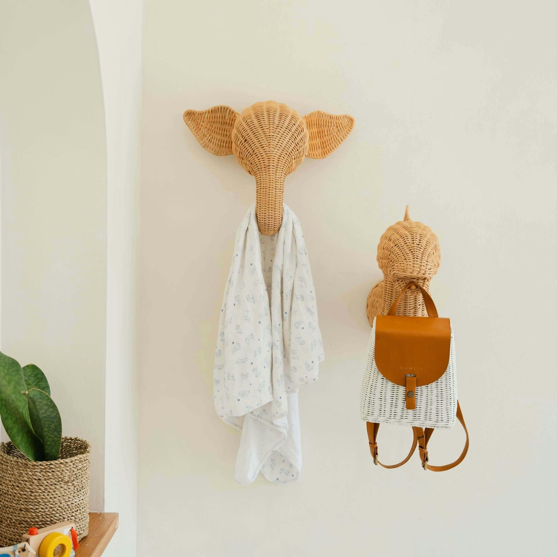 Handcrafted - Dinosaur Wall Decor - Rattan Wicker