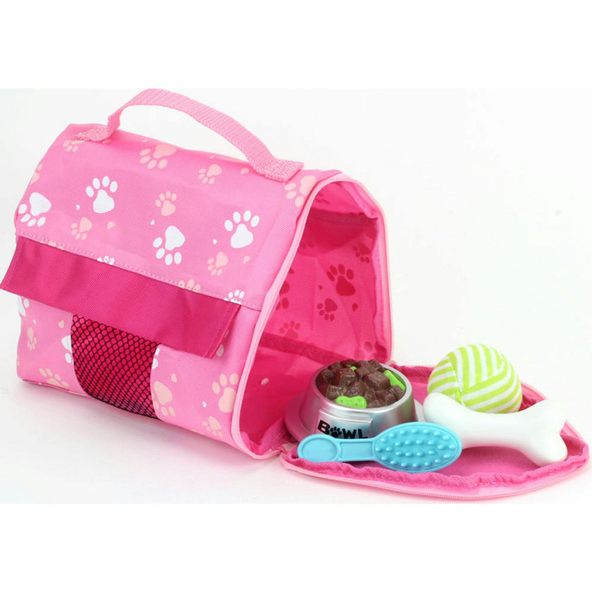 Sophia’s Plush Puppy with Carrier and Accessories for 18" Dolls