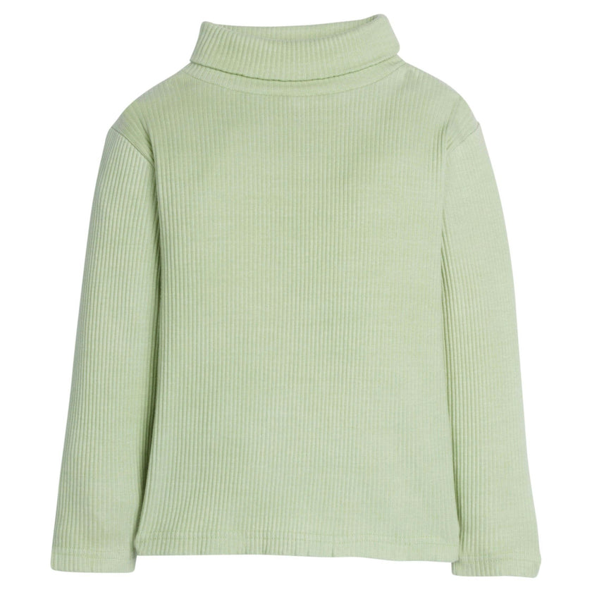 Stretchy Ribbed Long Sleeve Turtleneck Sweatshirt