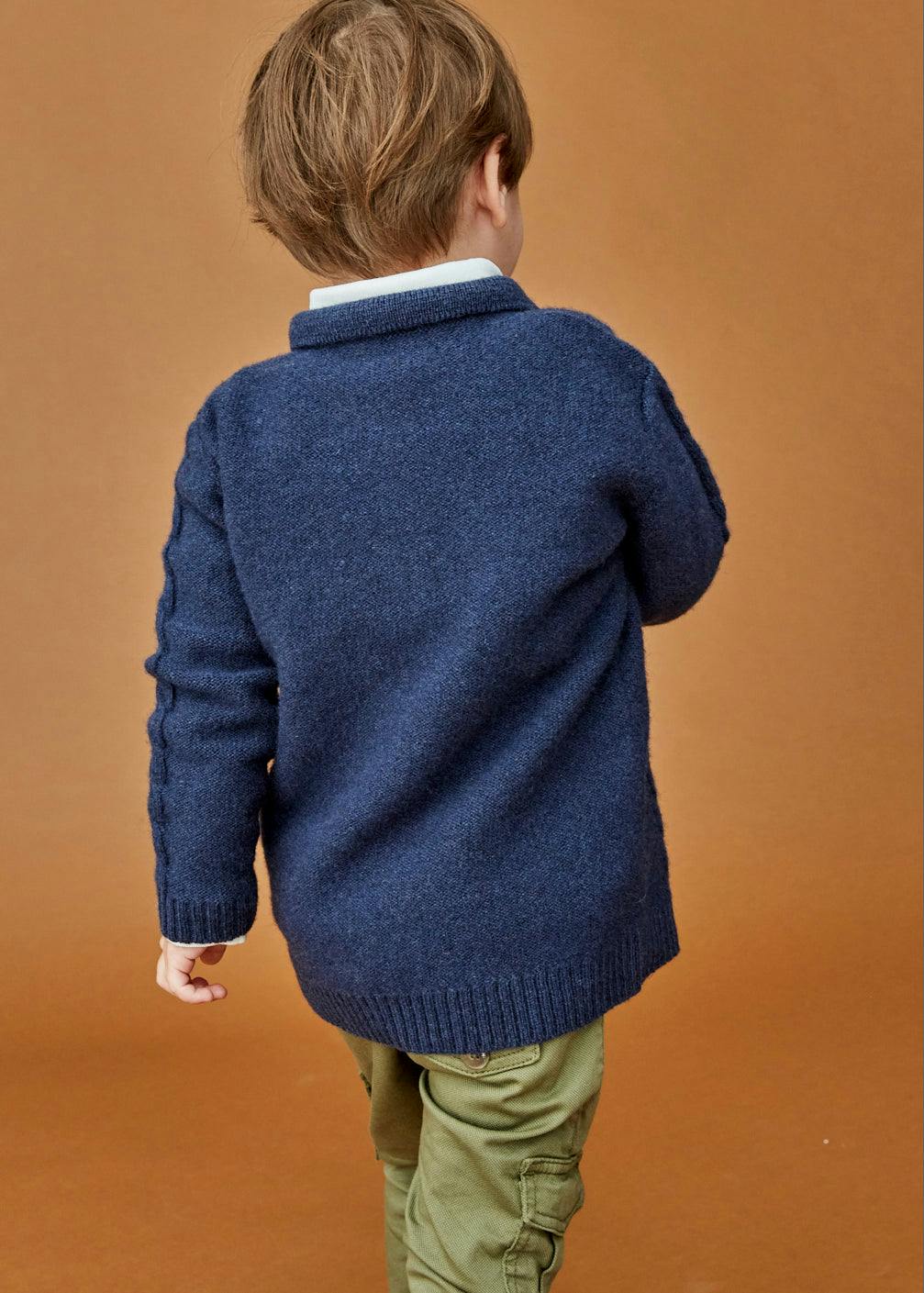 The Navy Merino Cashmere Polo