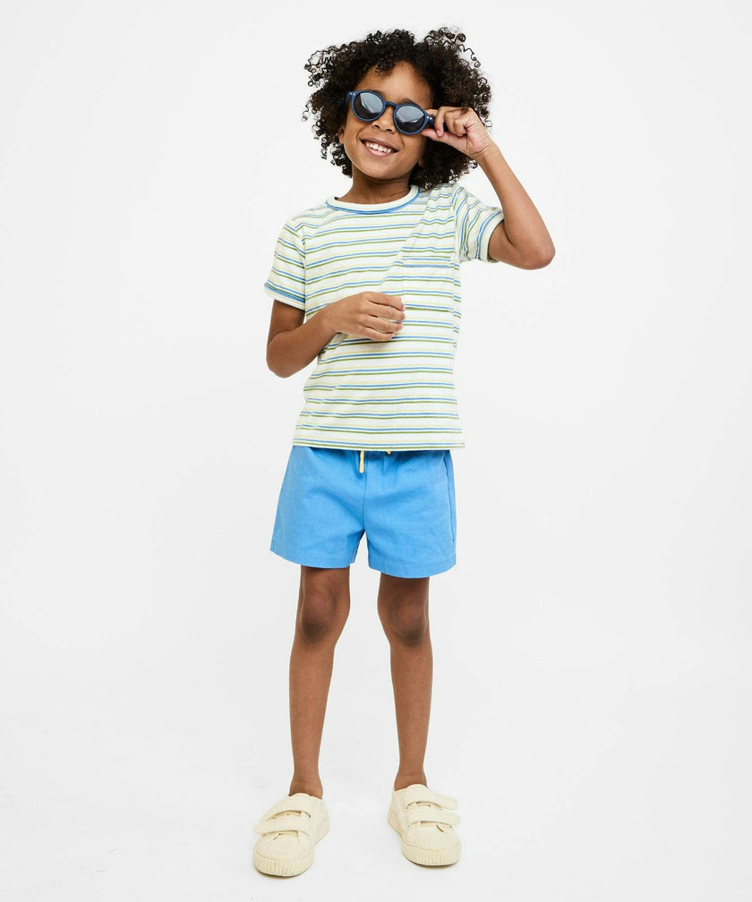 Willie T-Shirt, Butter Triple Stripe