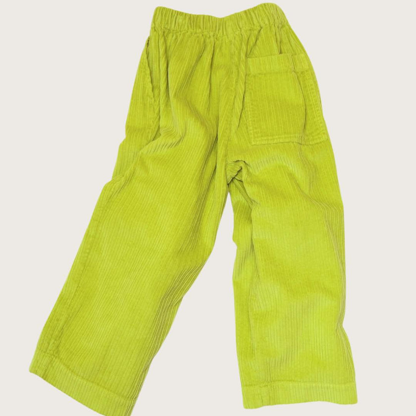 Kids Ever Acid Green Cord Trousers