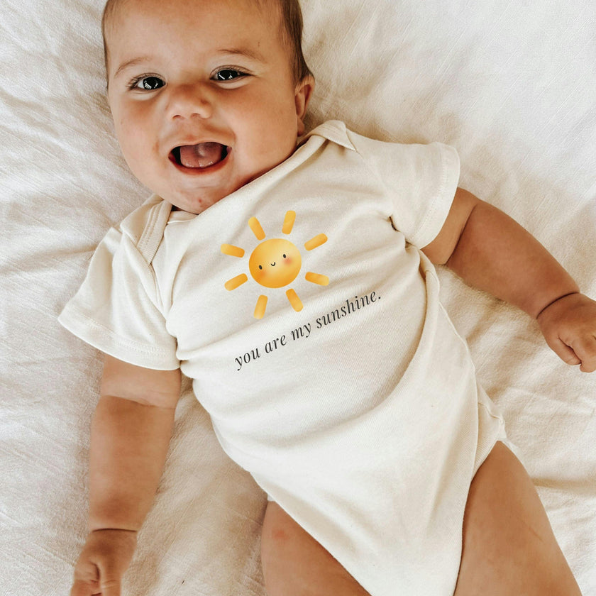 You Are My Sunshine Organic Cotton Baby Bodysuit