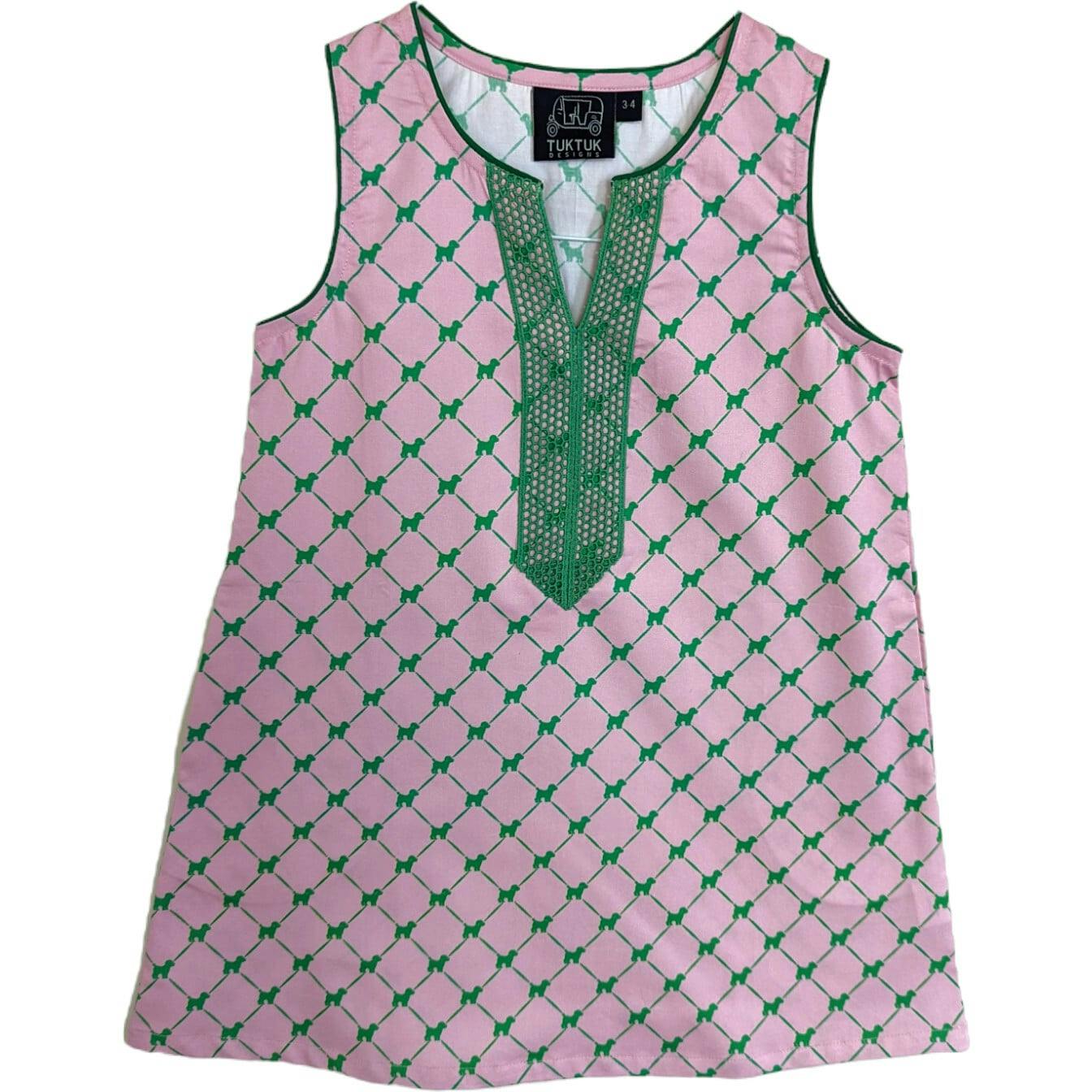 Puppies Pink Shift Dress
