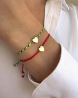 14k Gold Paracord Heart Fortune Bracelet