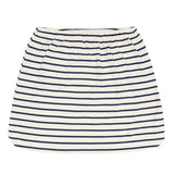 women's cream and navy stripe skirt