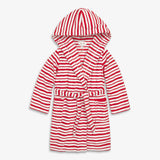 Kids plush fleece robe in candy stripe