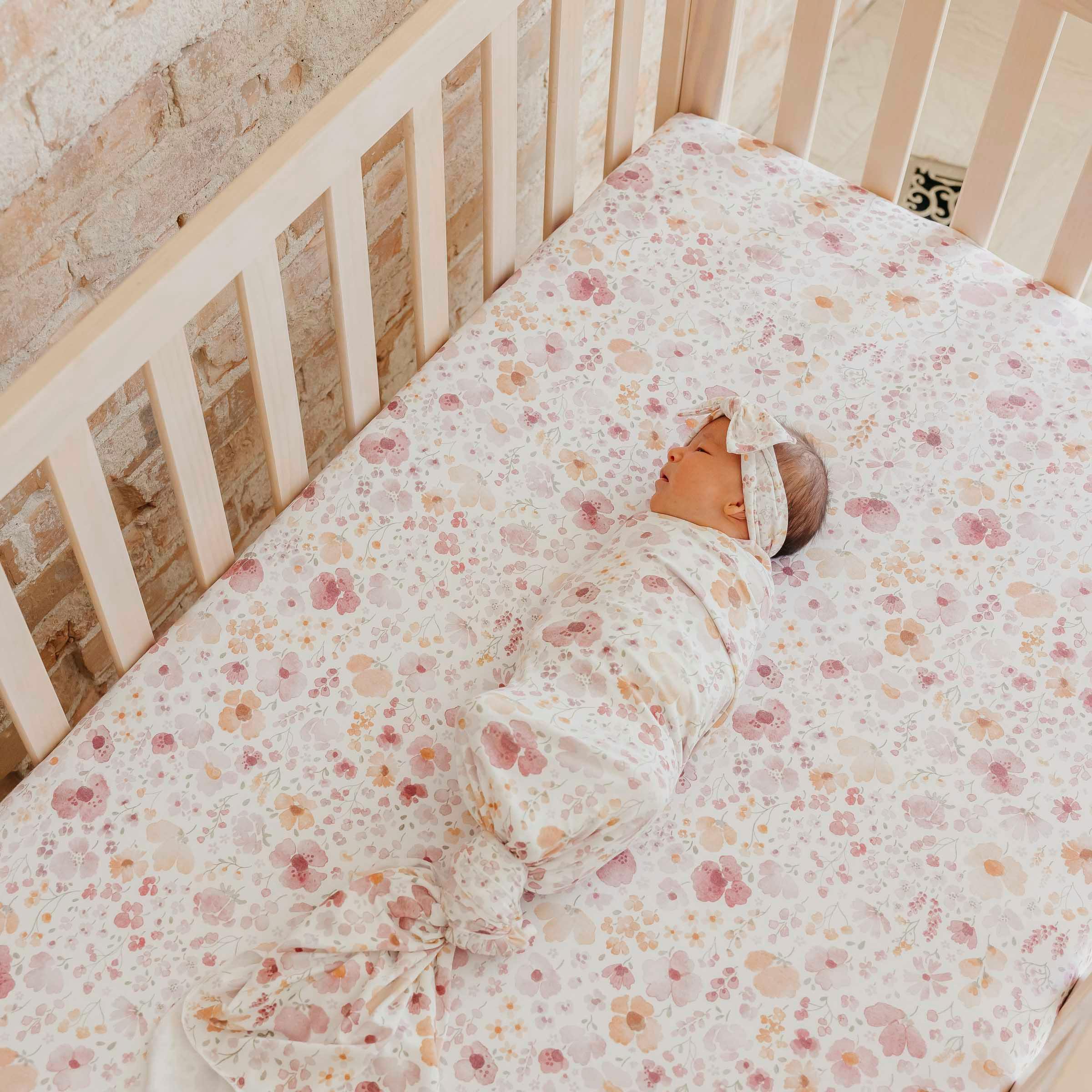Premium Knit Fitted Crib Sheet - Diana