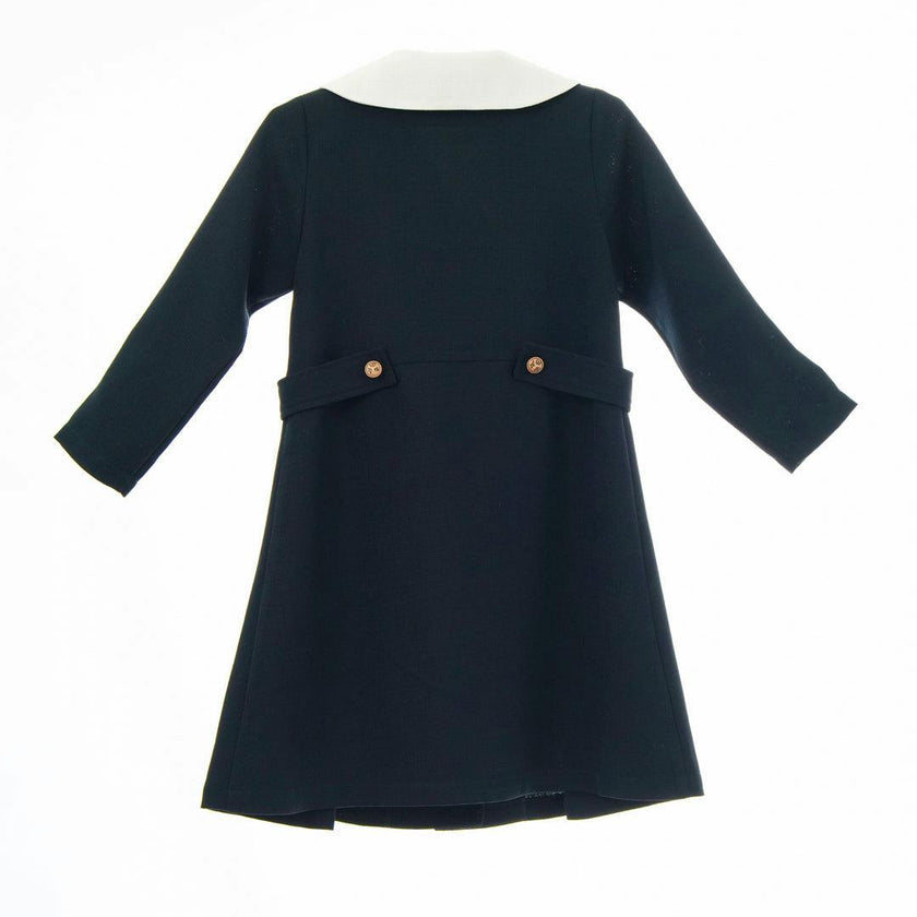 Zelie dress (dark-sapphire tweed)