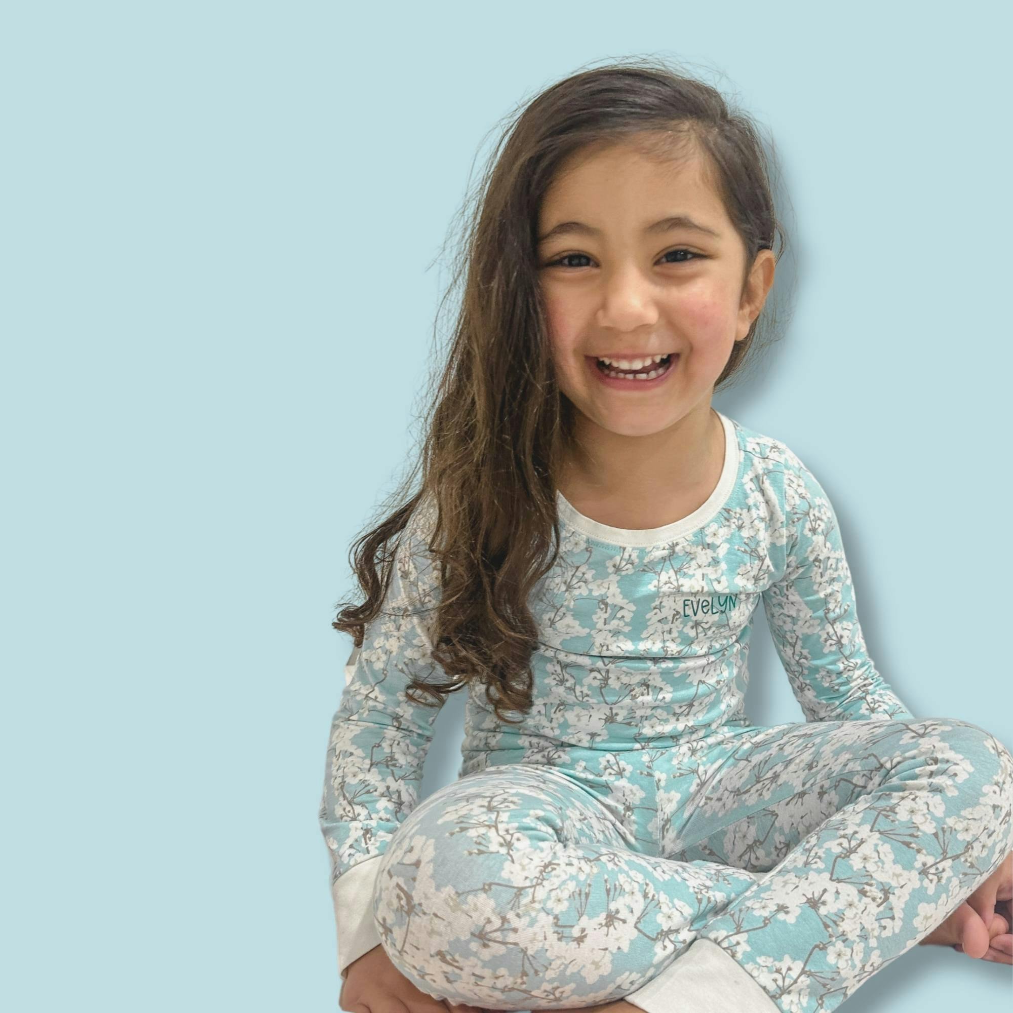 Organic Kids Pajamas - Cherry Blossoms
