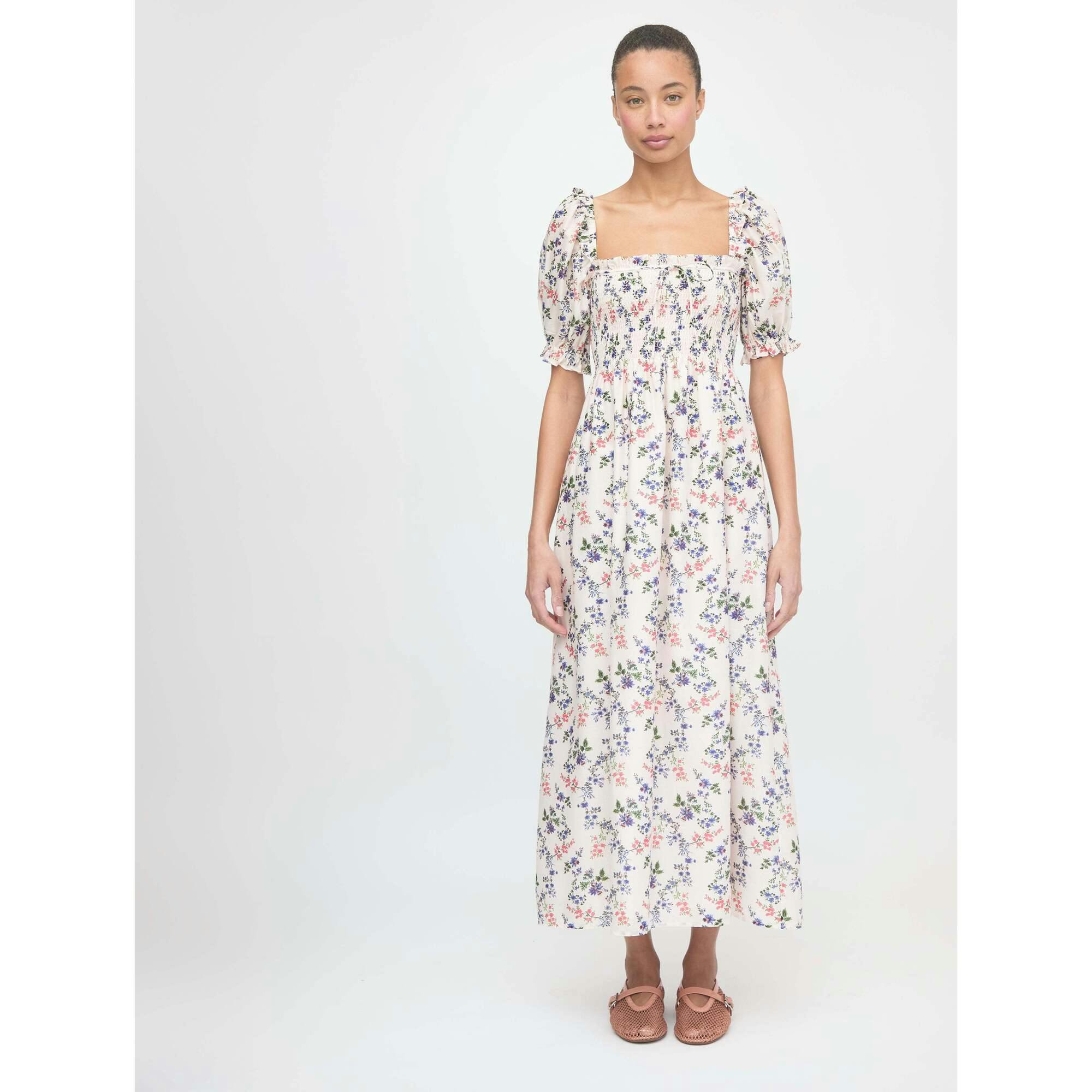 The Scarlett Nap Dress - Pink Scallop Bow Chintz