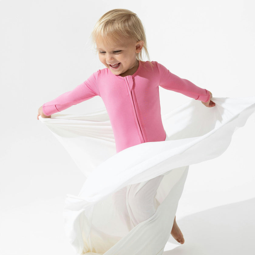 Bubblegum Pink Bamboo Convertible Footie