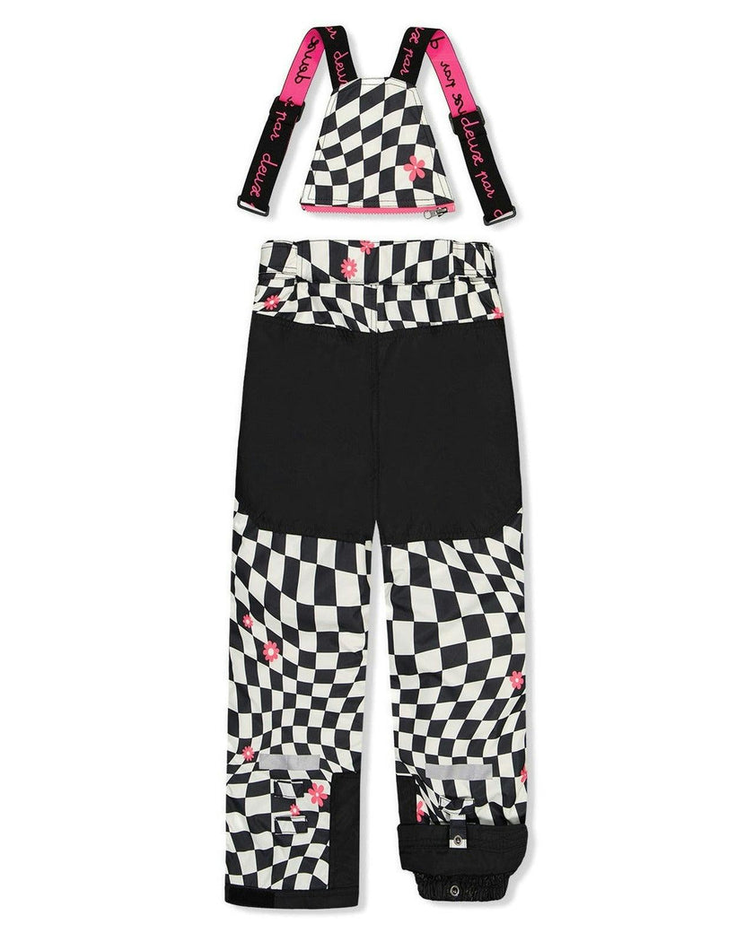 Two Piece Teknik Snowsuit White And Bright Pink Checkered Print