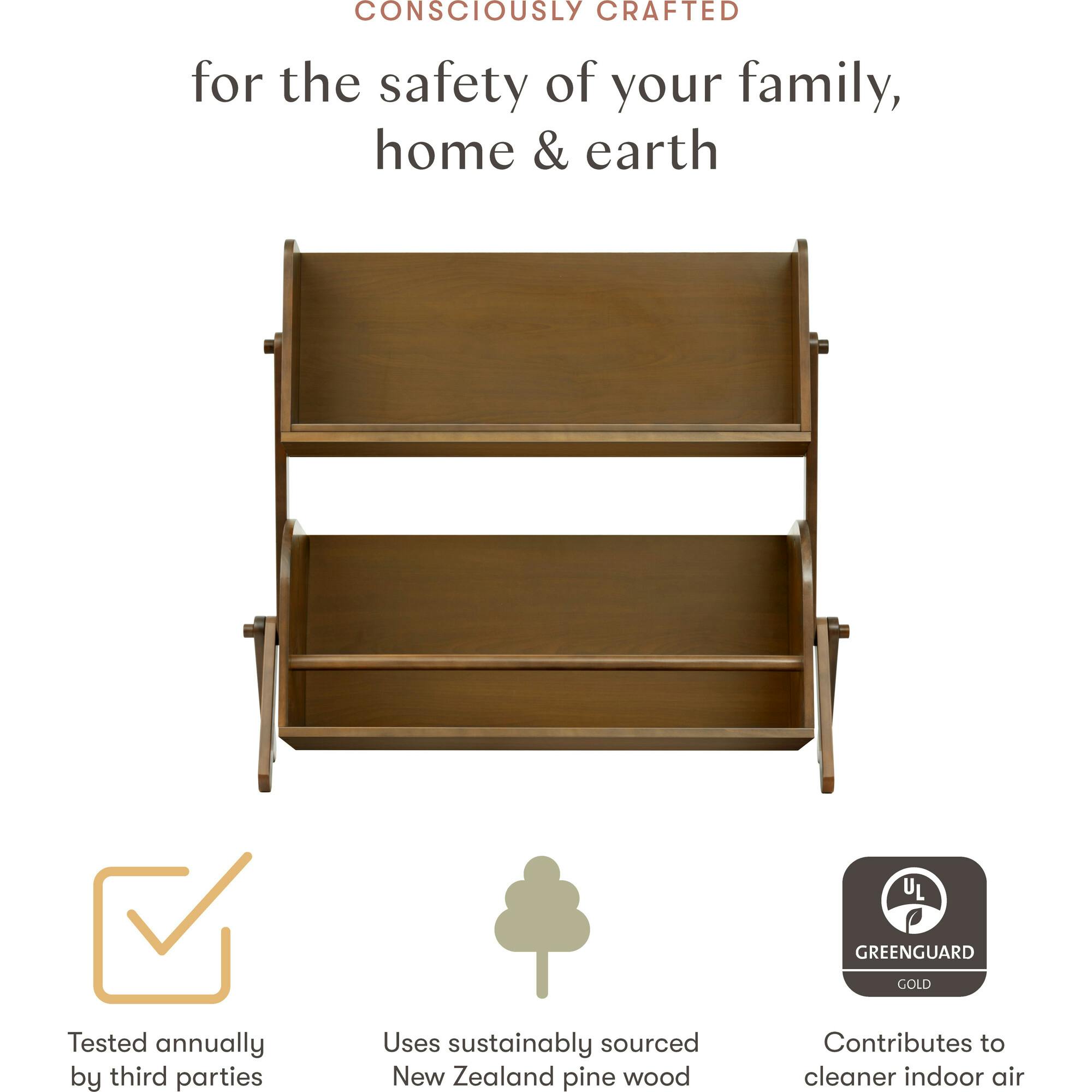 Tally Storage and Bookshelf in Natural Walnut