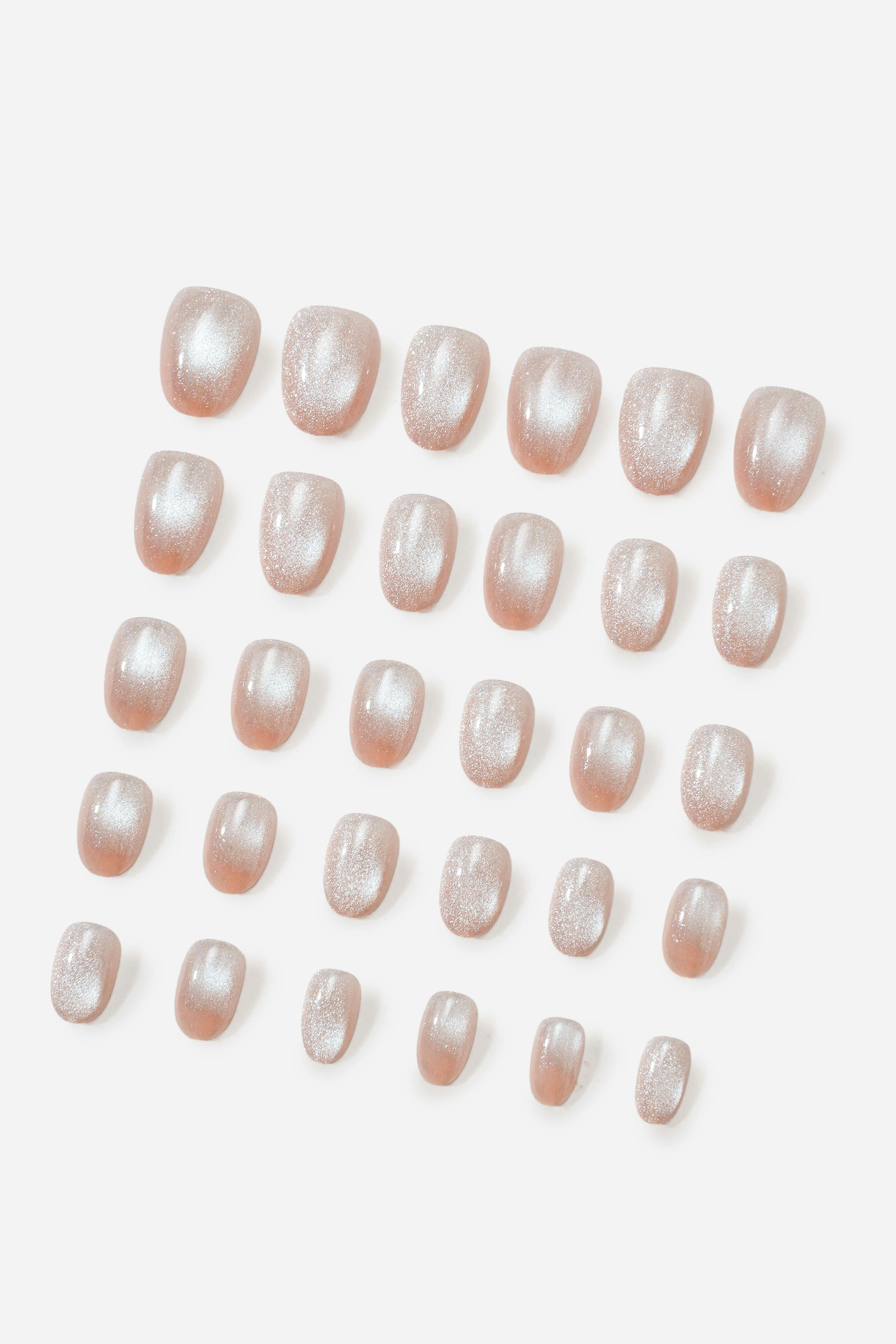 Ombre Purple - Short Oval Press-on Nails