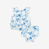 Hattie Flowy Ruffled Top Bummie Set